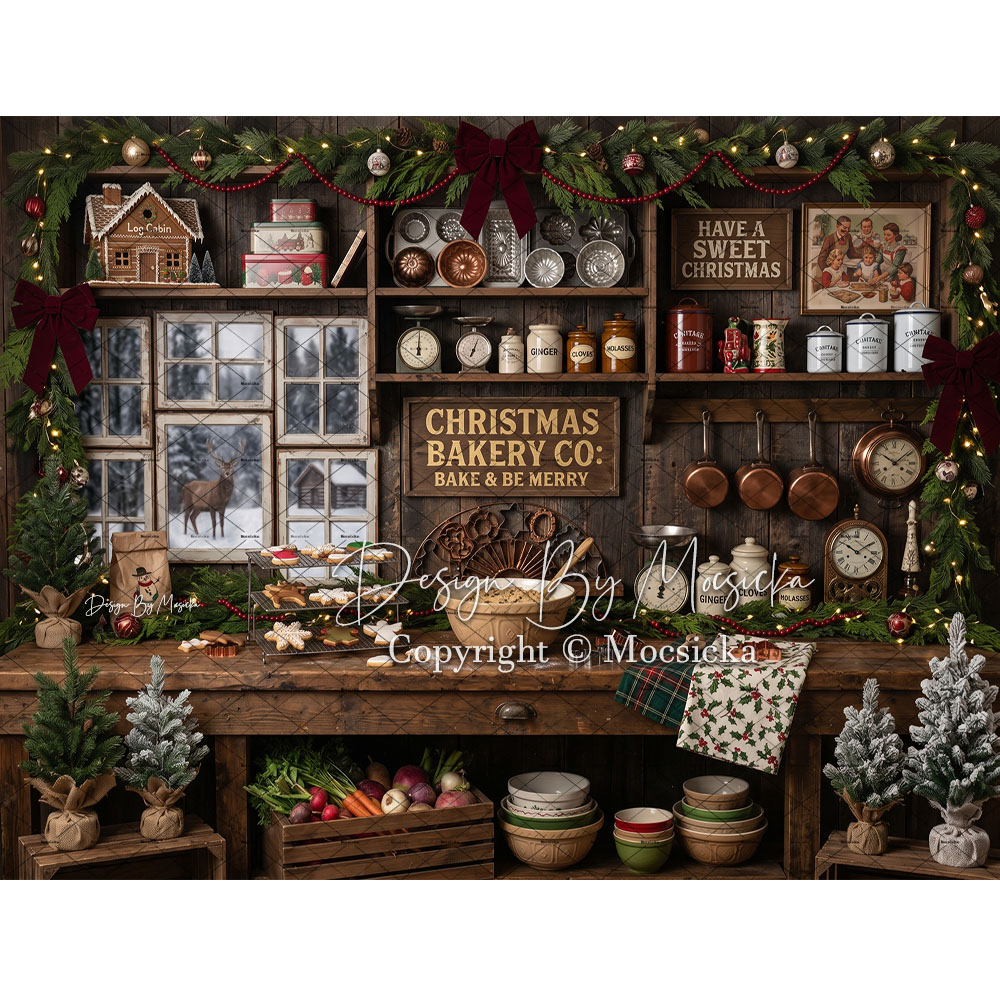 Mocsicka Christmas Rustic Kitc - đánh giá và giá Kitchen Baking Background