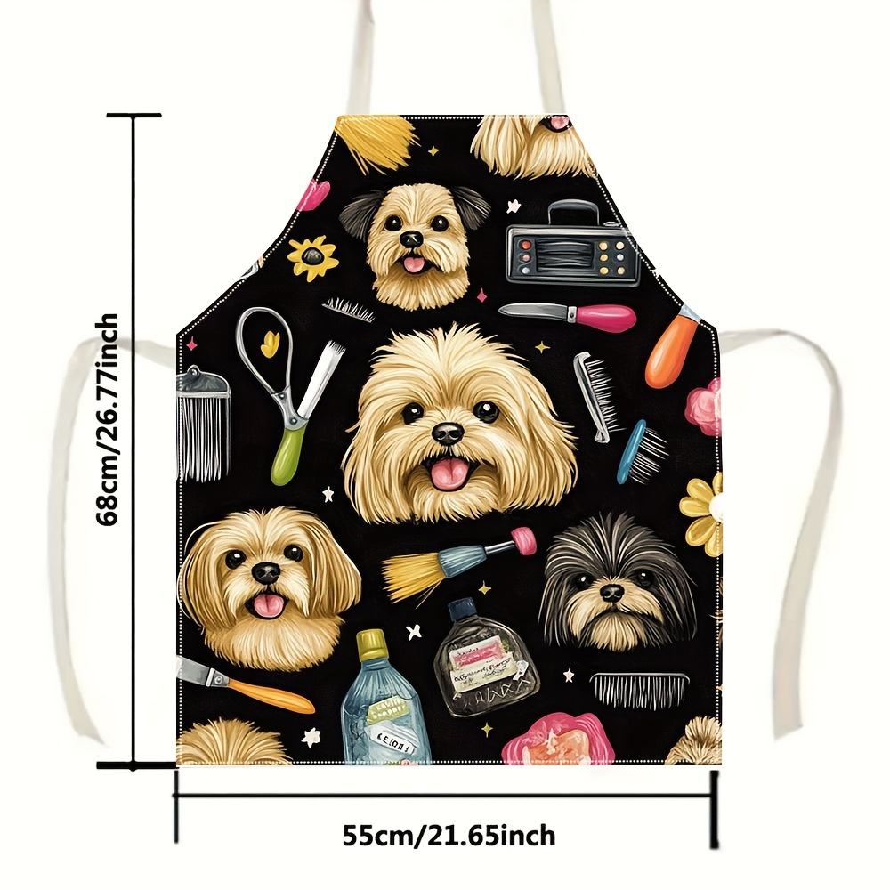 1pc Funny Dog Groomer Apron wi - đánh giá và giá Kitchen Baking Background