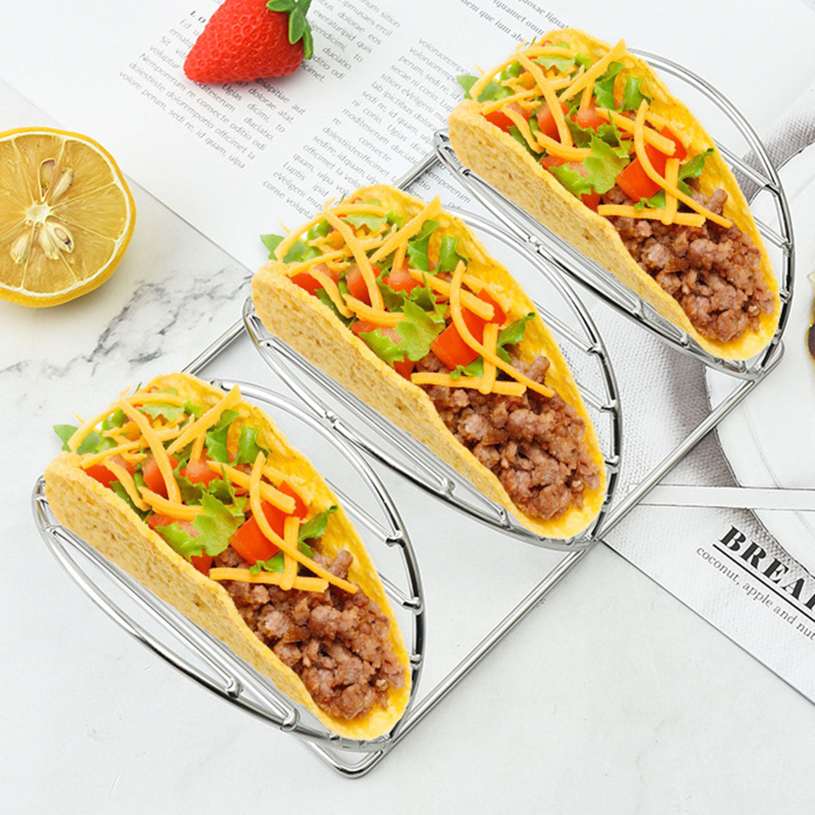 Taco Rack Stand Stainless Stee - đánh giá và giá Kitchen Baking Rack