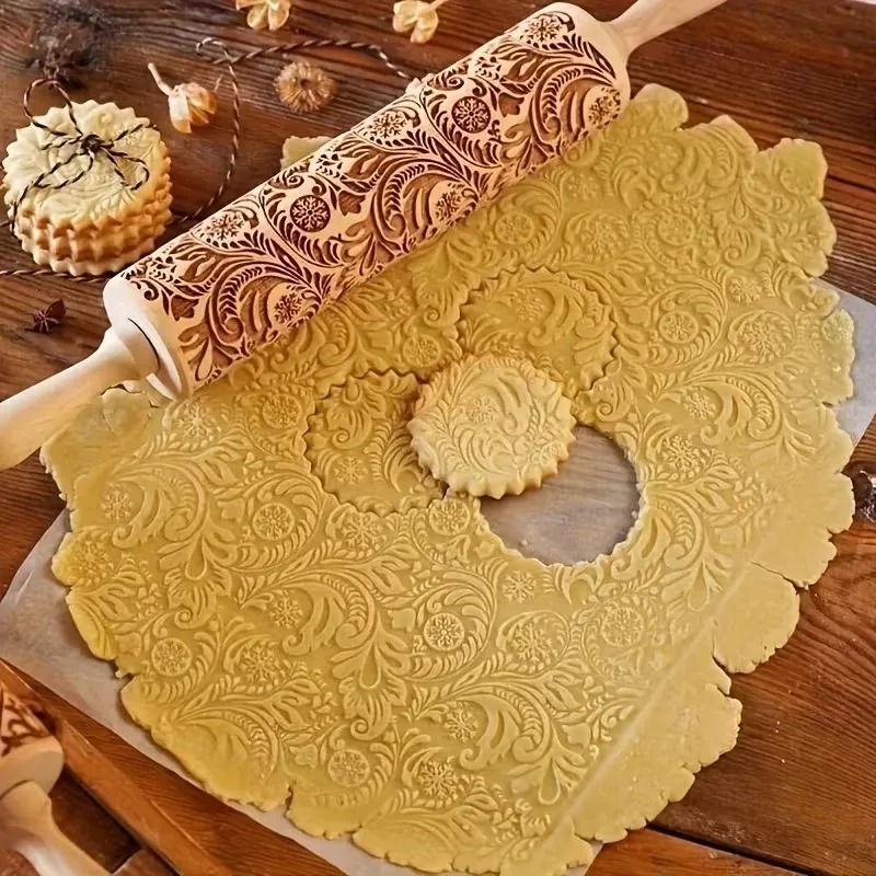 1-5PCS Xmas Engraved Dough Rol - đánh giá và giá Kitchen Roller Baking