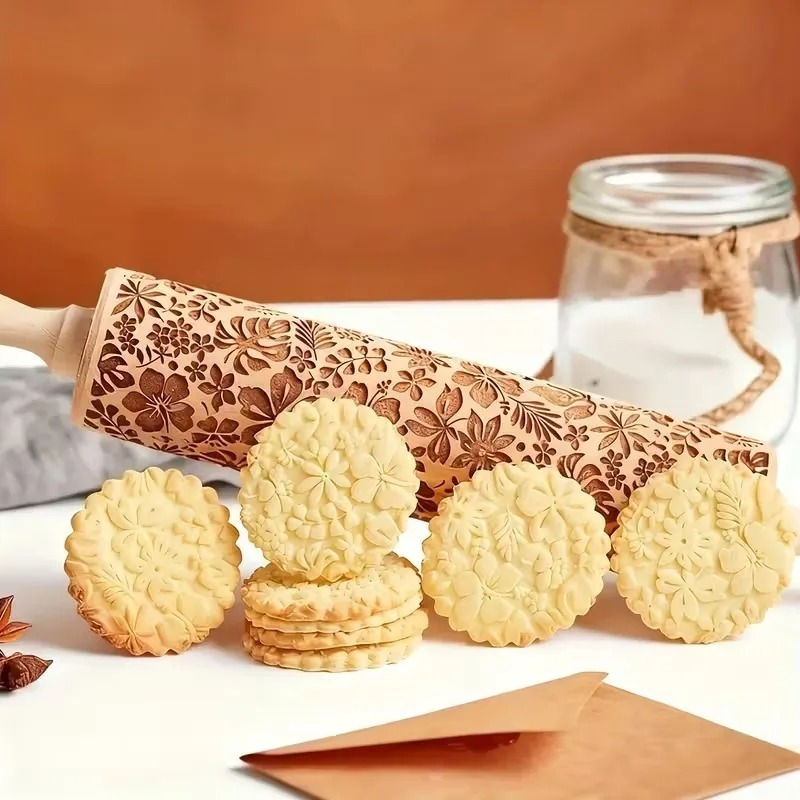 1-5PCS Xmas Engraved Dough Rol - đánh giá và giá Kitchen Roller Baking
