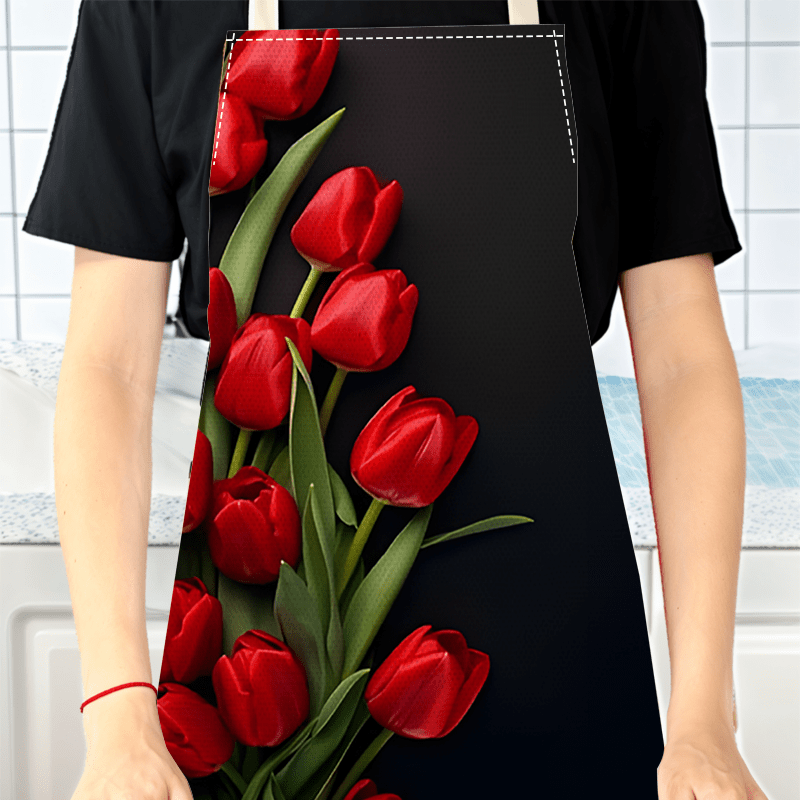 1pc Red Tulip Flower Black Bac - đánh giá và giá Kitchen Baking Background