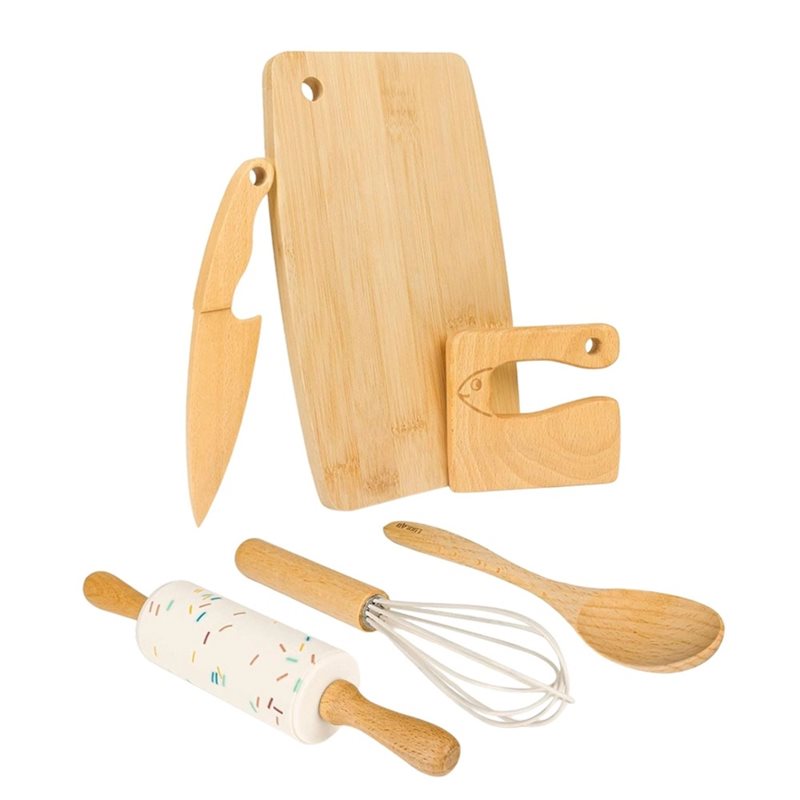 ABUG-Wooden Kids Knife And Tod - đánh giá và giá Kitchen Kids Baking Set