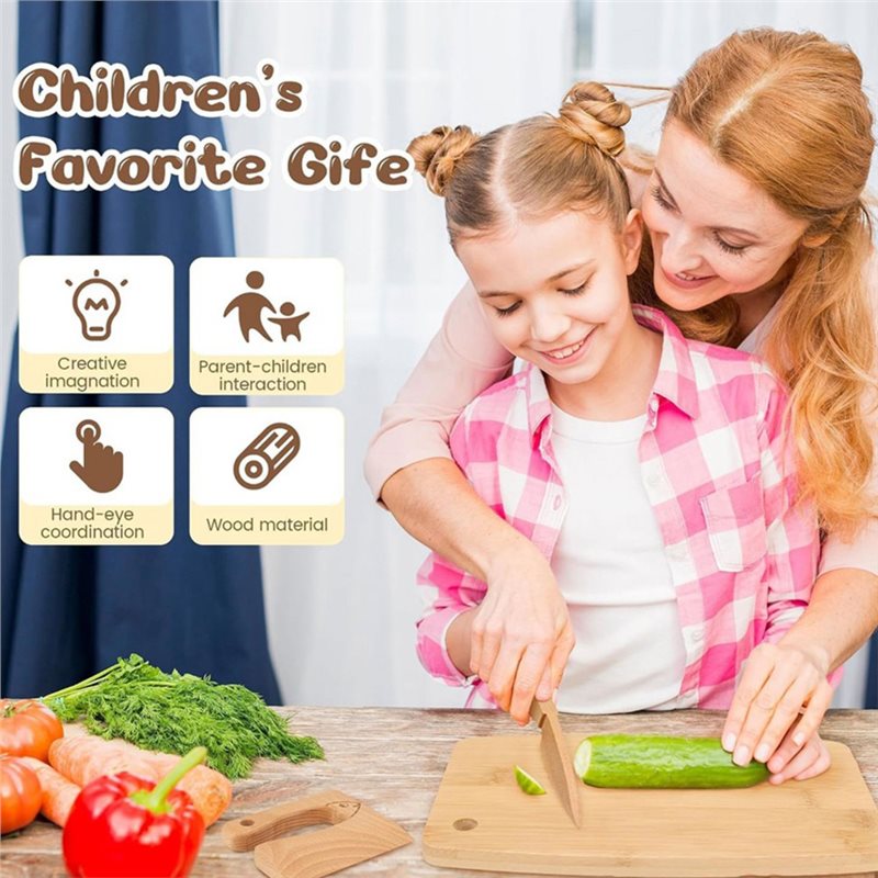 ABUG-Wooden Kids Knife And Tod - đánh giá và giá Kitchen Kids Baking Set
