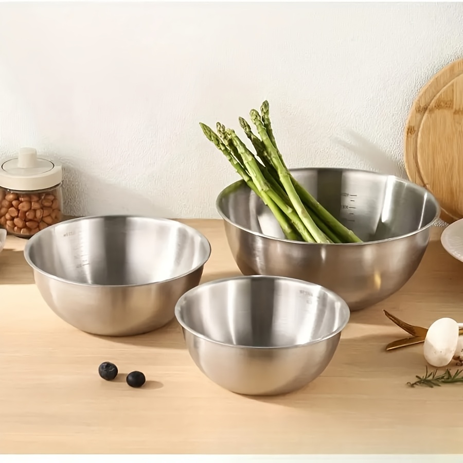 3pcs Stainless Steel Salad Bow - đánh giá và giá Baking Kitchen Set