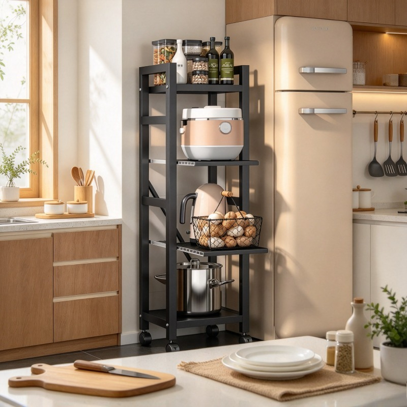 Pull-out Kitchen Rack, Floor P - đánh giá và giá Kitchen Baking Cart